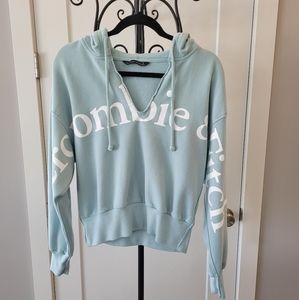 Abercrombie split neck logo hoodie